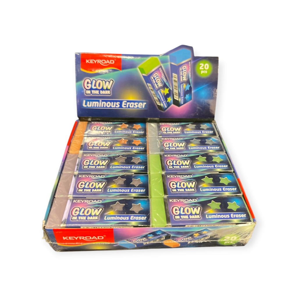 GOMA DE LAPIZ  GLOW IN THE DARK